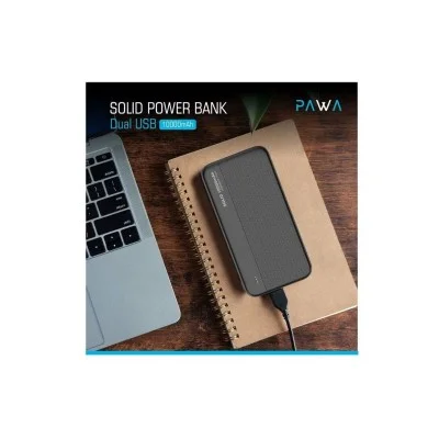 Pawa Solid Dual Usb Powerbank With 10000Mah Capacity